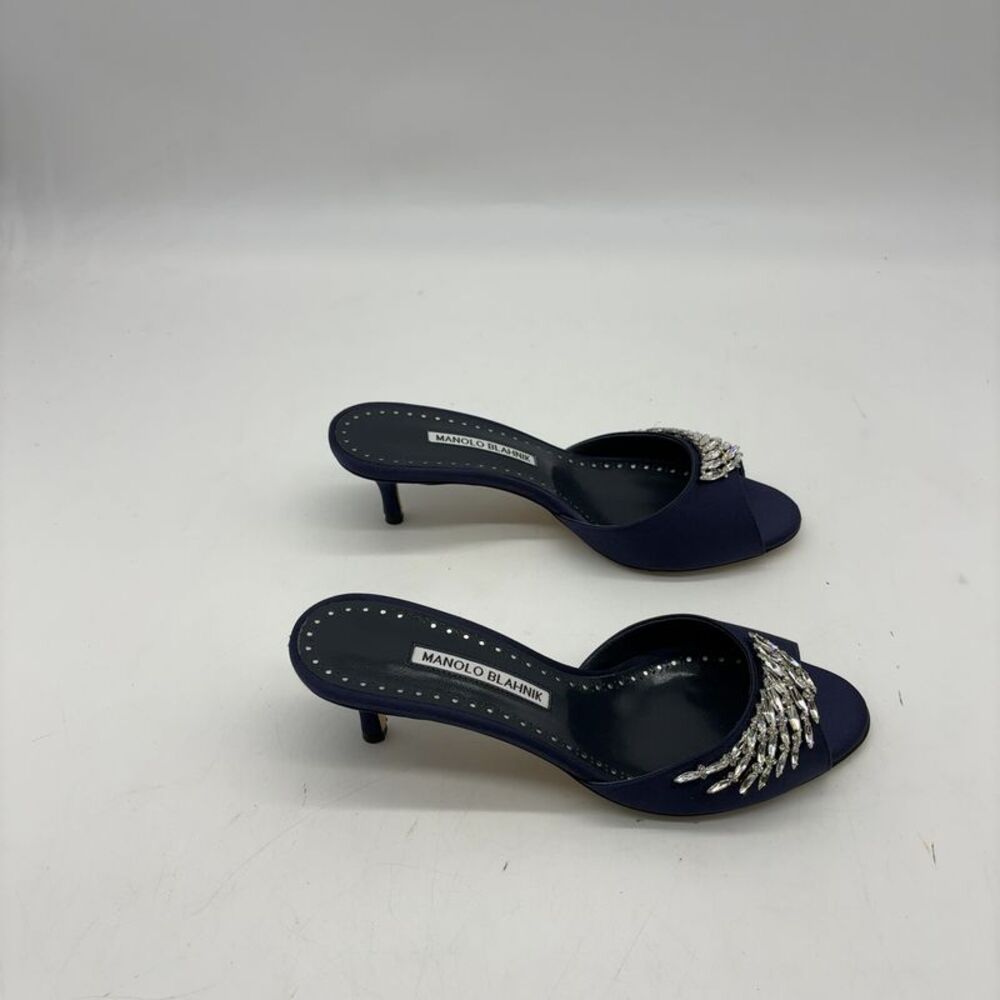 Manolo Blahnik Lumada 50 Satin Mule